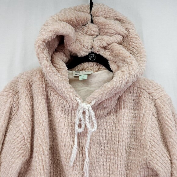 Anthropologie Saturday Sunday Nanette Sherpa Jersey Lined Hoodie Pink/Rose Size - Picture 8 of 15